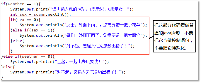 控制語句嵌套